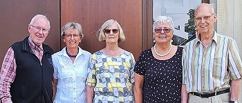 von links: Hajo Dörrer, Edith Schäfer, Edith Windmeier, Gerda Ottner und Heinrich Wiemann